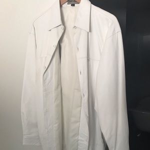 White leather long sleeve shirt or jacket